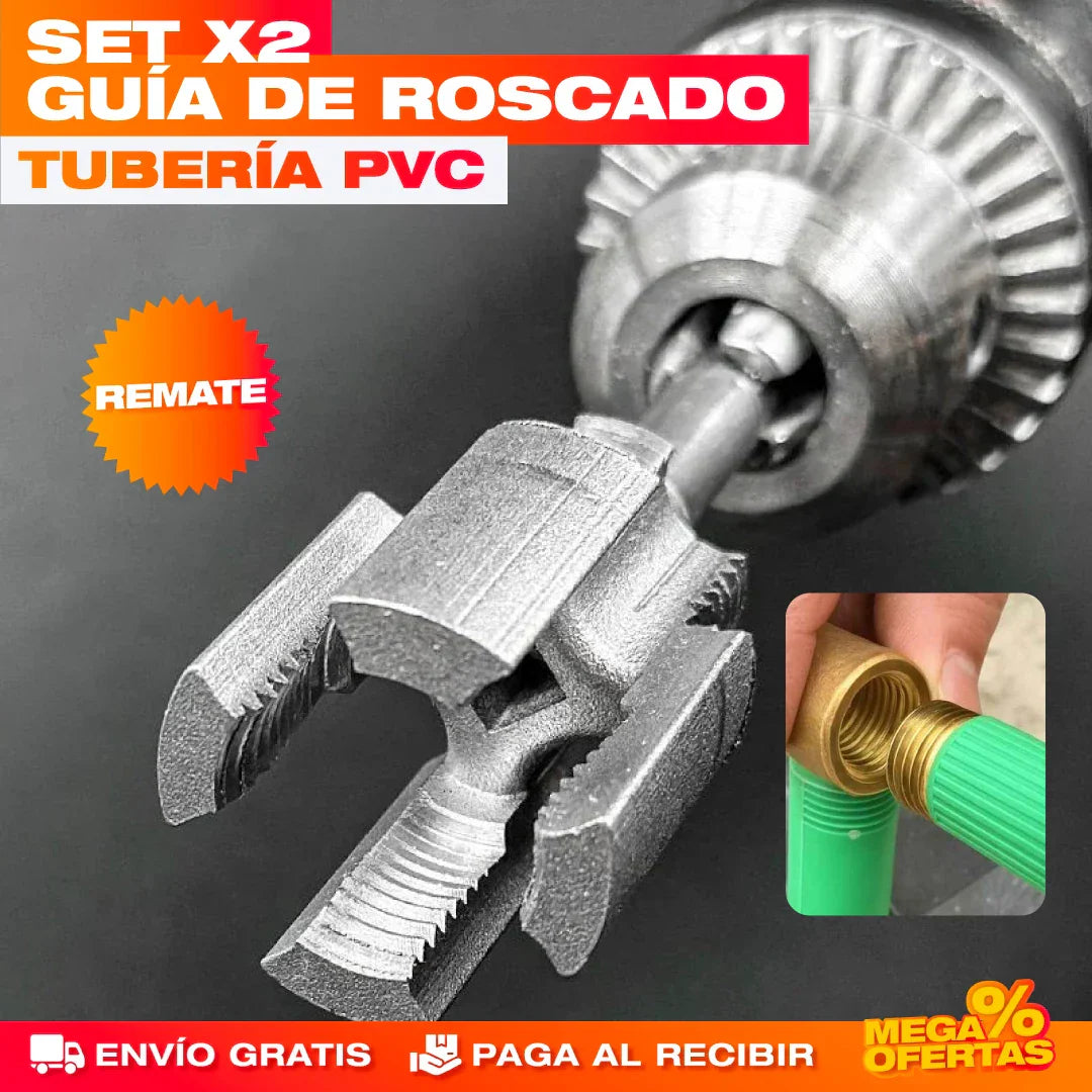 Guía de Roscado para Tubería PVC – Set x2