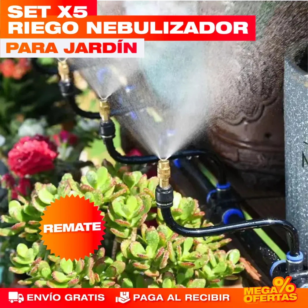 Riego Nebulizador para Jardín – Set x5