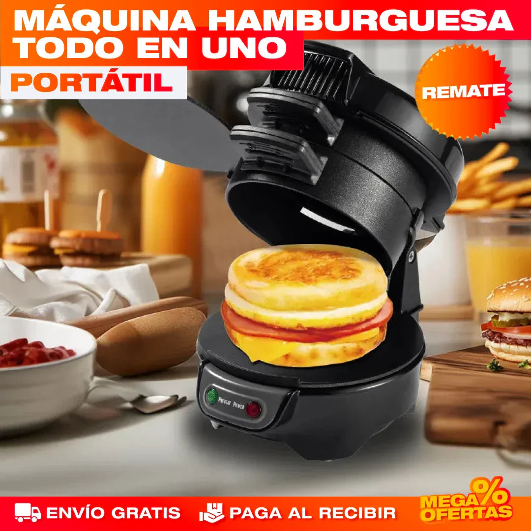 Máquina para Hamburguesas y Desayunos 3 en 1