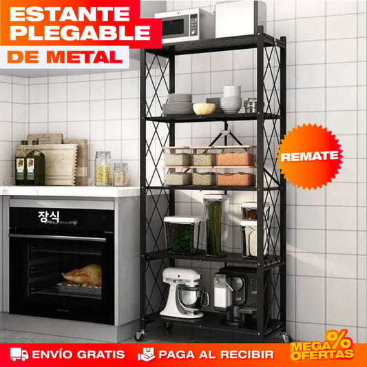 Estante Organizador Plegable de Metal – 5 Pisos