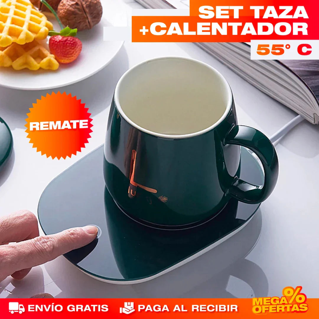Set Taza Calentador de Lujo