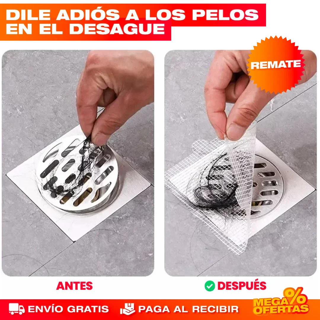 Malla Filtro Autoadhesiva para Ducha y Cocina – Set x20