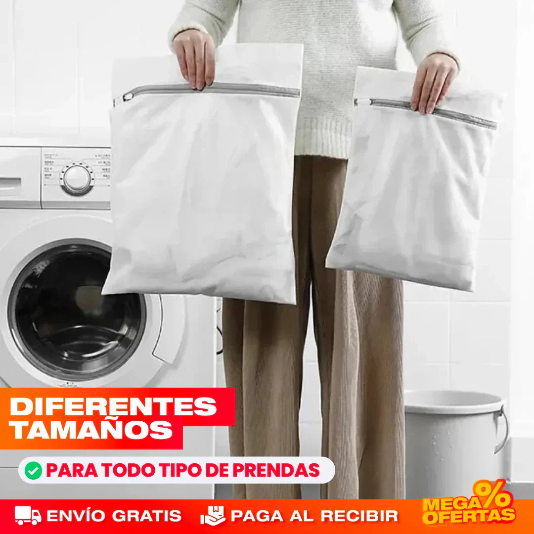 Bolsas de Malla Fina para Lavandería – Set x8