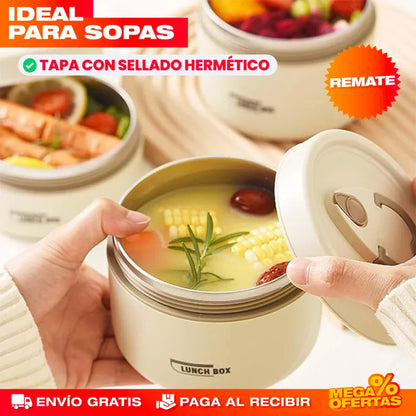 Portacomidas y Lonchera Térmica – Set x4