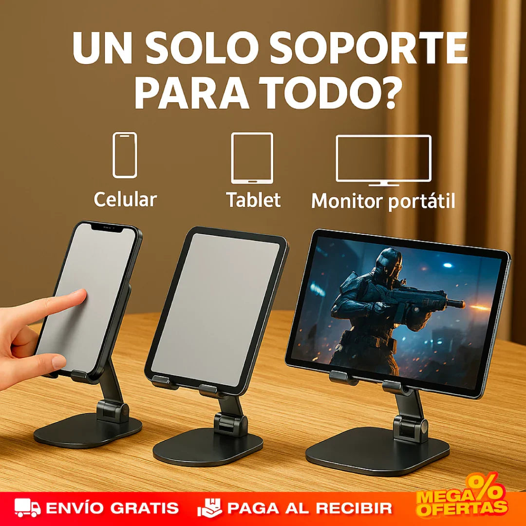 FlexHold™ – Soporte 360° para Superficies Planas