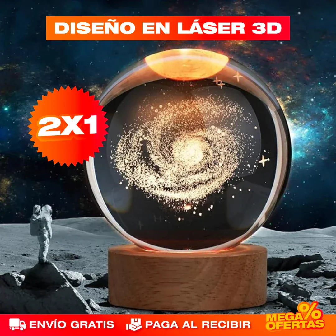 Lámpara Bola de Cristal LED 3D – Promo 2x1