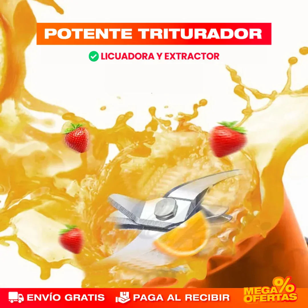 Licuadora Portátil para Jugos, Batidos y Suplementos