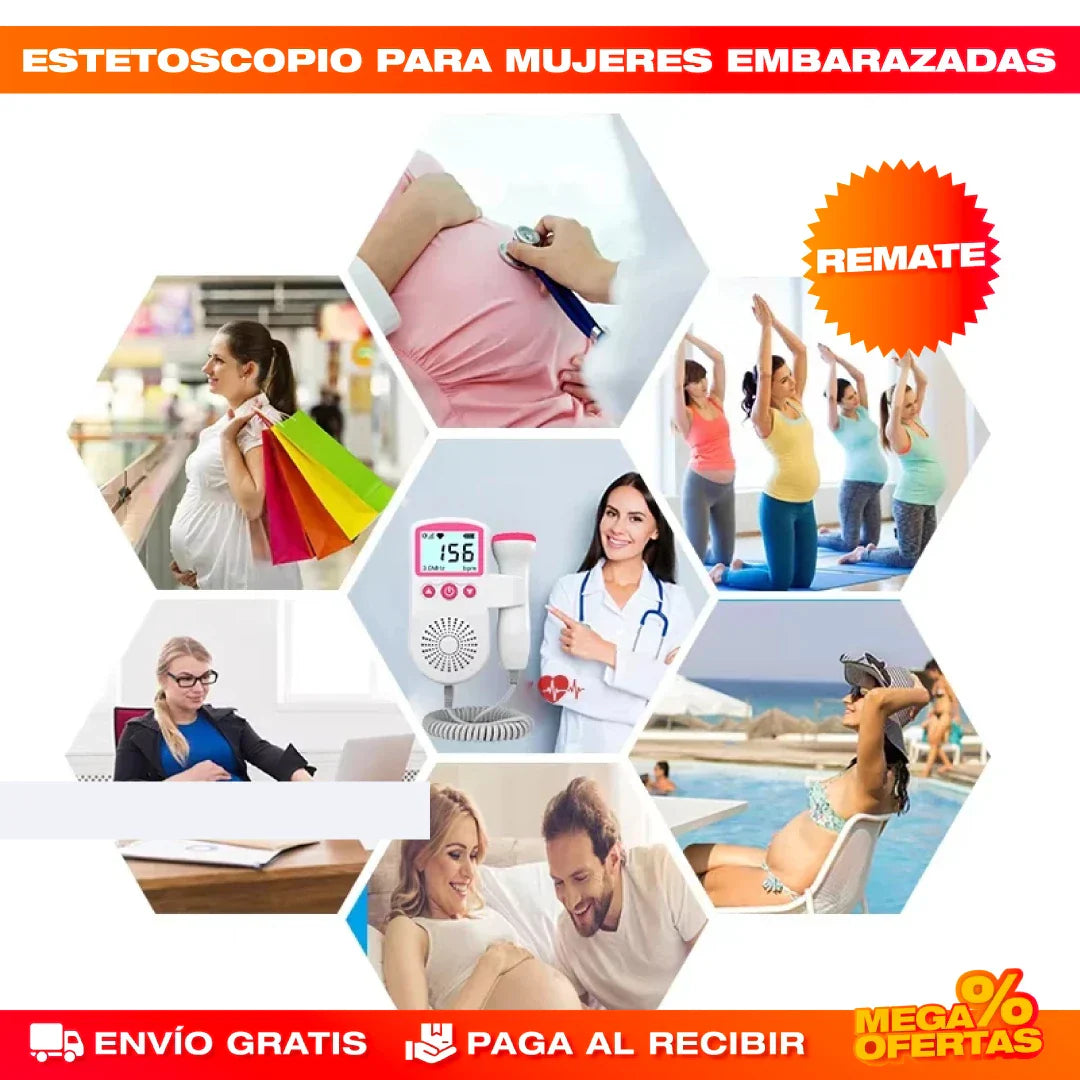 Monitor de Ritmo Cardíaco Fetal Doppler