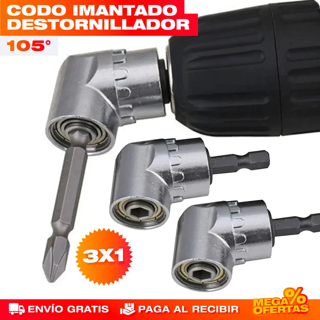 Adaptador de Ángulo Recto para Destornillador – Promo 3x1