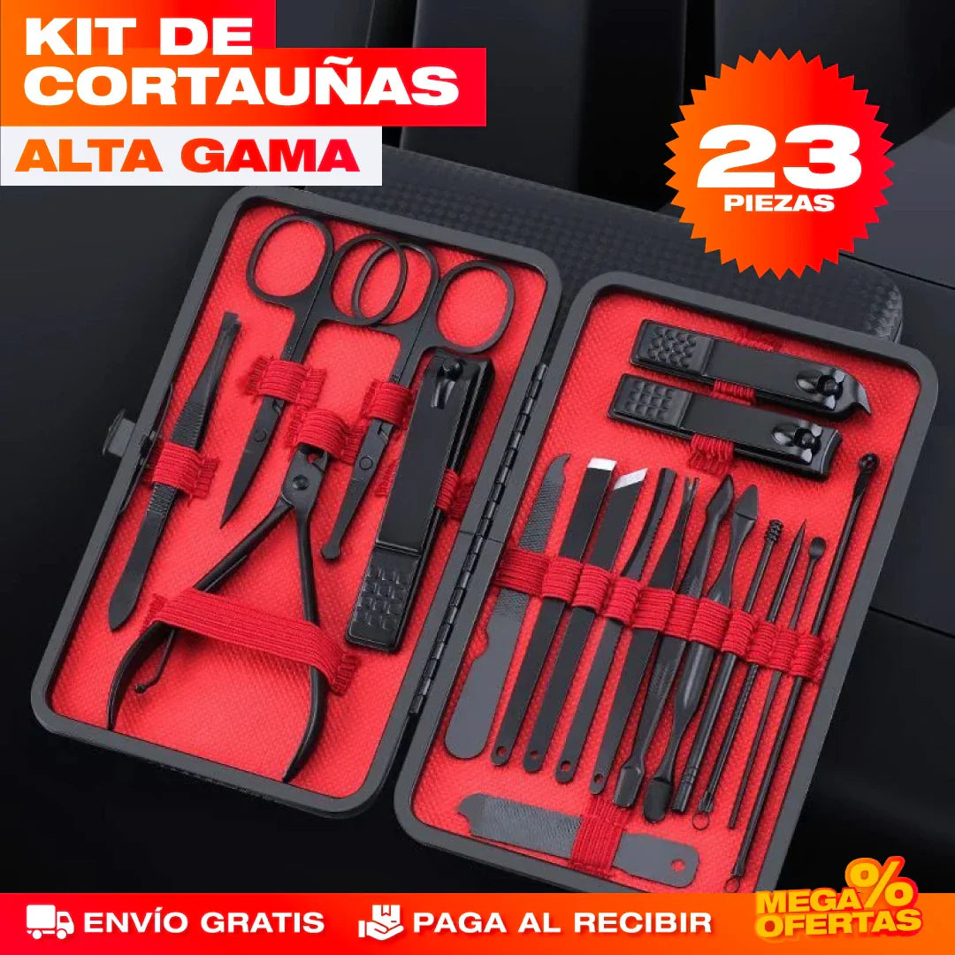 Kit Cortaúñas Alta Gama – 23 Piezas