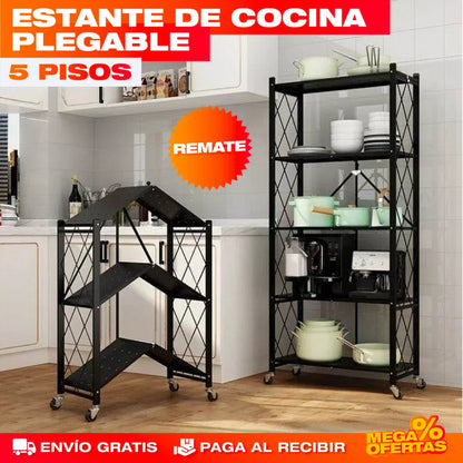 Estante Organizador Plegable de Metal – 5 Pisos