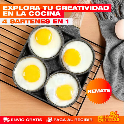 Sartén Antiadherente de 4 Puestos