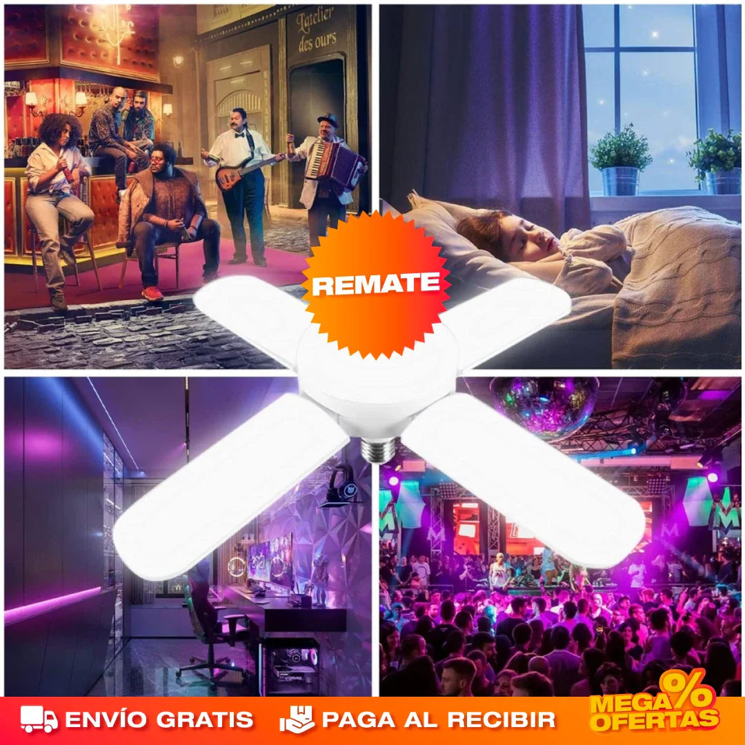 Bombilla LED Colorida y Parlante Bluetooth