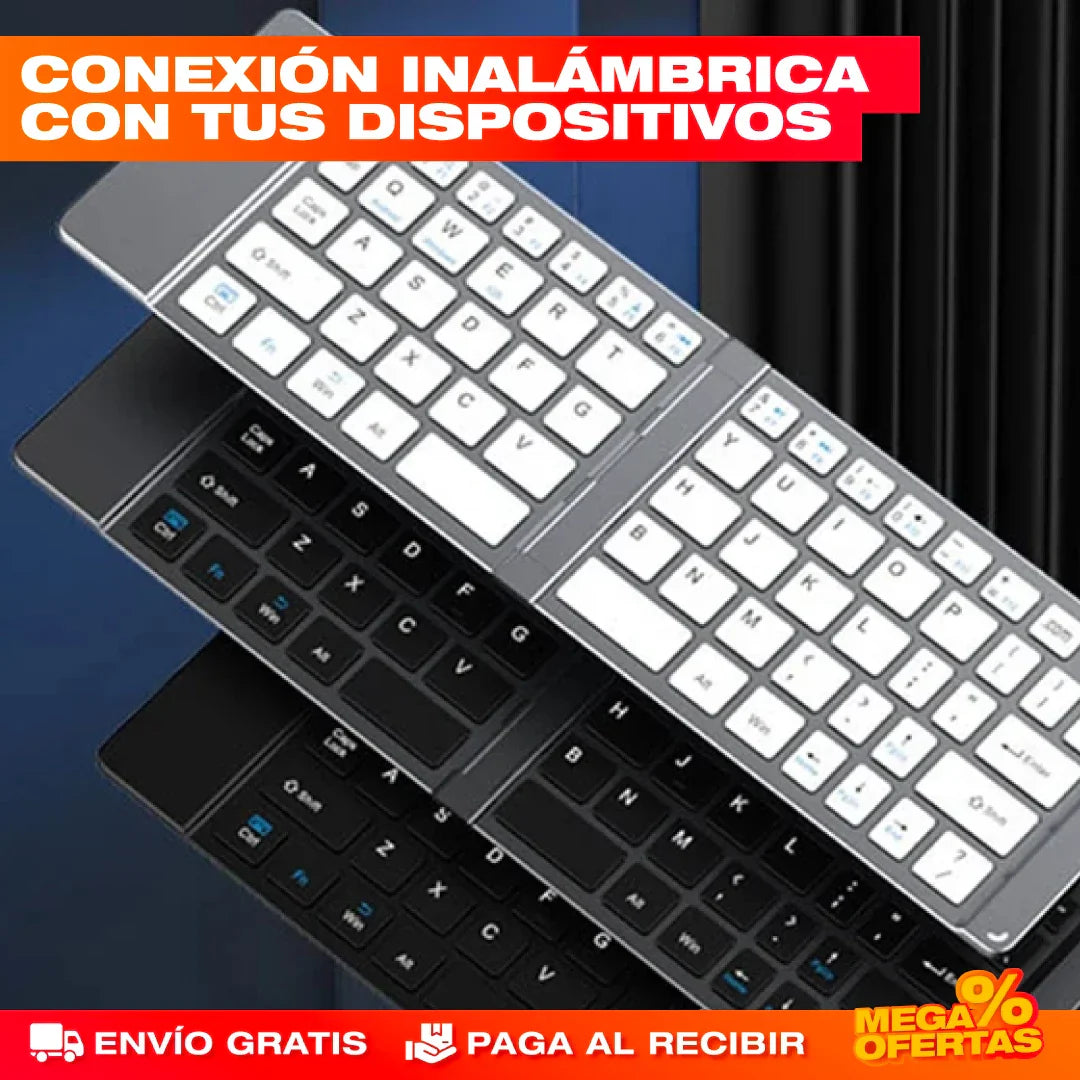 Mini Teclado Plegable Ultra Delgado Bluetooth