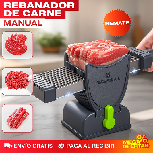 Rebanador de Carne Manual de Acero Inoxidable