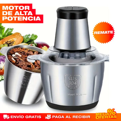 Molino Picador Eléctrico Acero Inoxidable 2 Litros – Tamaño Grande