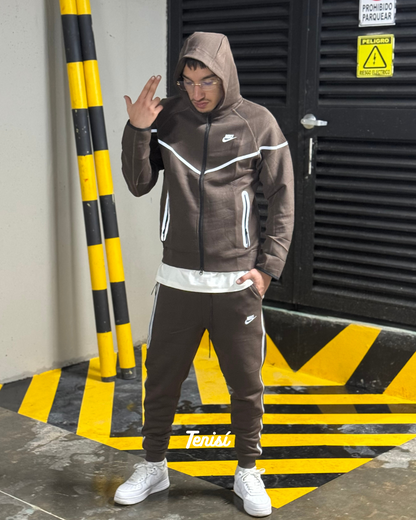 Nike Tech Fleece Tracksuit Reflective "Cafe"