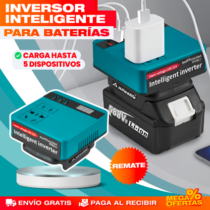 Inversor para Baterías Portable