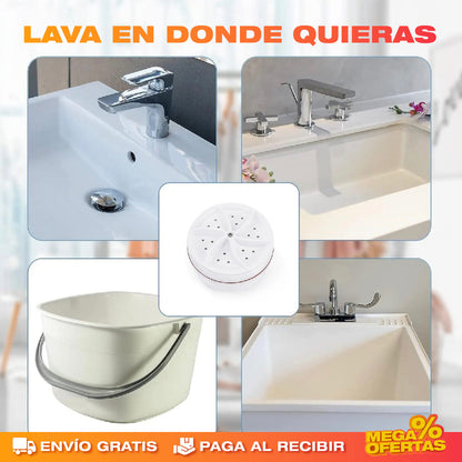 Mini Lavadora Portátil Ultra Rápida – Promo 2x1