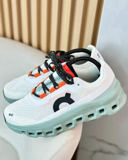 On Cloudswift Running Monster A – Negro, Blanco, Verde Menta y Blanco Naranja | Envío Gratis y Pago Contra Entrega